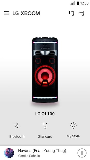 Screenshots LG Xboom - Ứng dụng điều khiển Loa Xboom từ xa