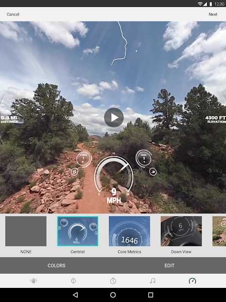 Screenshots VIRB® Mobile: Ứng dụng điều khiển máy quay Garmin 360 độ