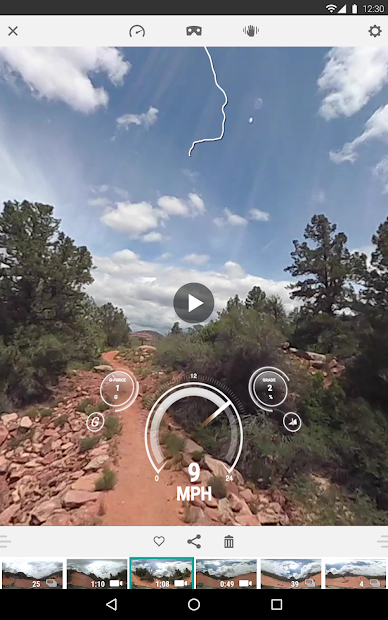 Screenshots VIRB® Mobile: Ứng dụng điều khiển máy quay Garmin 360 độ