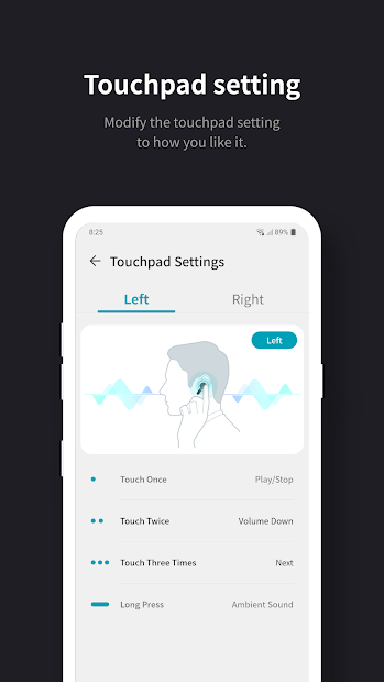 Screenshots LG TONE Free: Ứng dụng điều khiển tai nghe LG