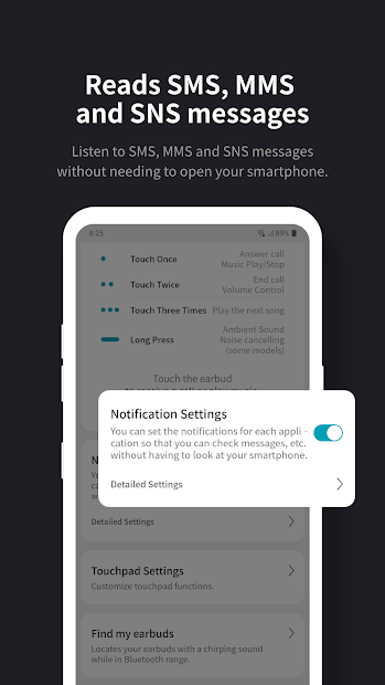 Screenshots LG TONE Free: Ứng dụng điều khiển tai nghe LG