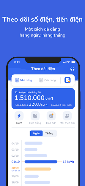 Screenshots Tải EPoint: Ứng dụng theo dõi số điện, tiền điện hàng ngày