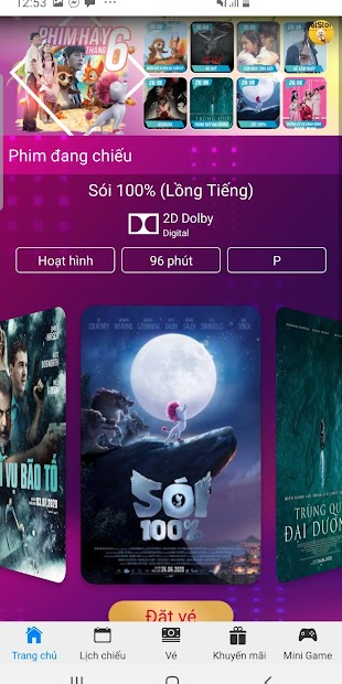 Screenshots Ứng dụng Touch Cinema - Mua vé, đặt vé xem phim tại Gia Lai