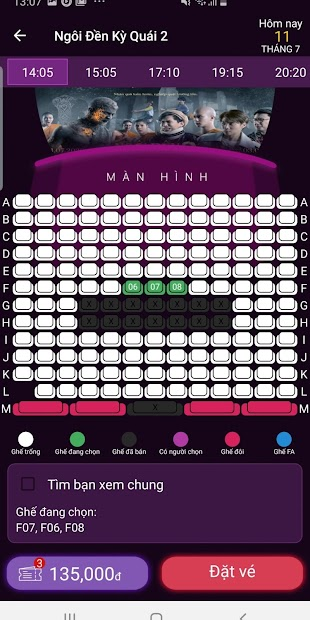 Screenshots Ứng dụng Touch Cinema - Mua vé, đặt vé xem phim tại Gia Lai