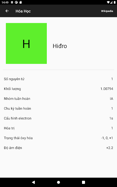 Screenshots Tải Hóa Học : Ứng dụng tra từ điển Hóa Học đầy đủ