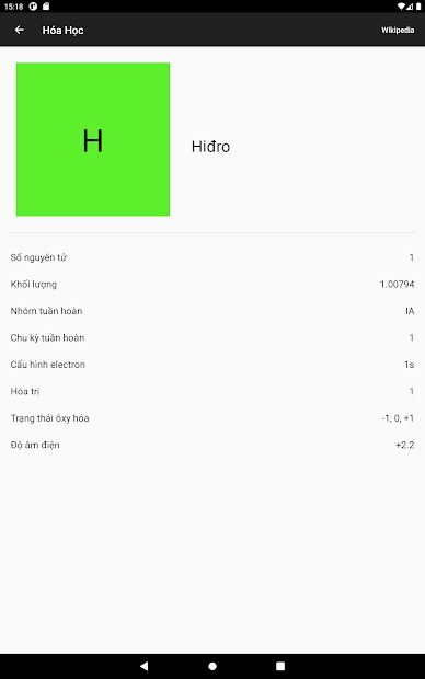 Screenshots Tải Hóa Học : Ứng dụng tra từ điển Hóa Học đầy đủ
