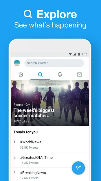 Screenshots Tải Twitter Lite: Truy cập Twitter tiết kiệm dữ liệu