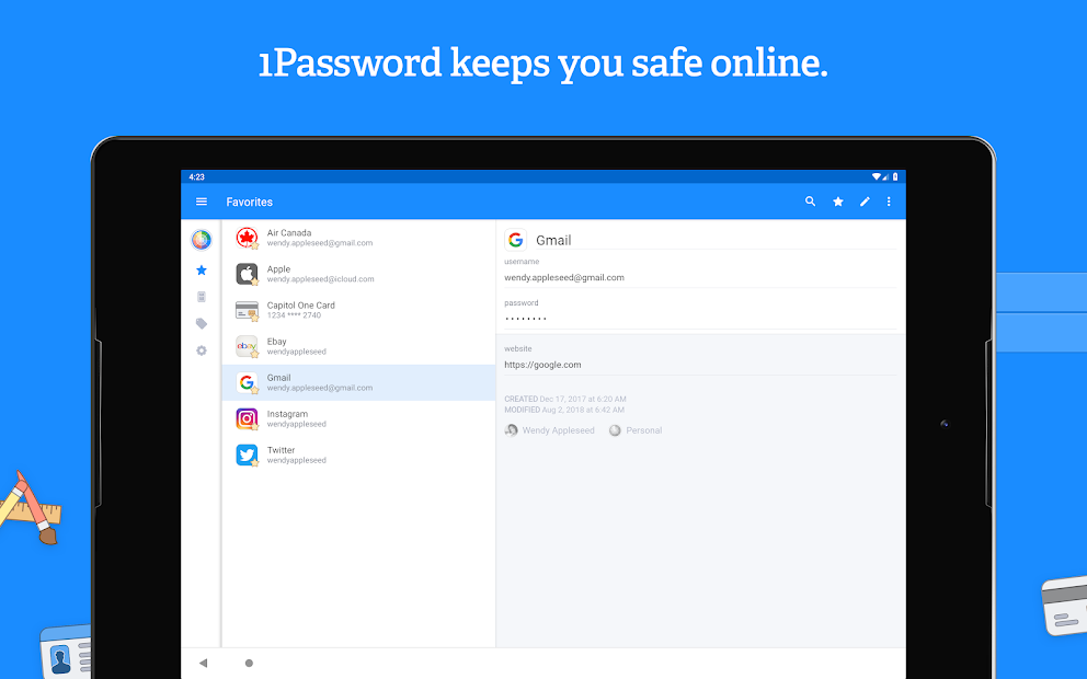 Screenshots 1Password - Password Manager | Quản lý mật khẩu cho điện thoại, máy tính