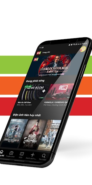 Screenshots Tải K+: Ứng dụng xem TV và VOD