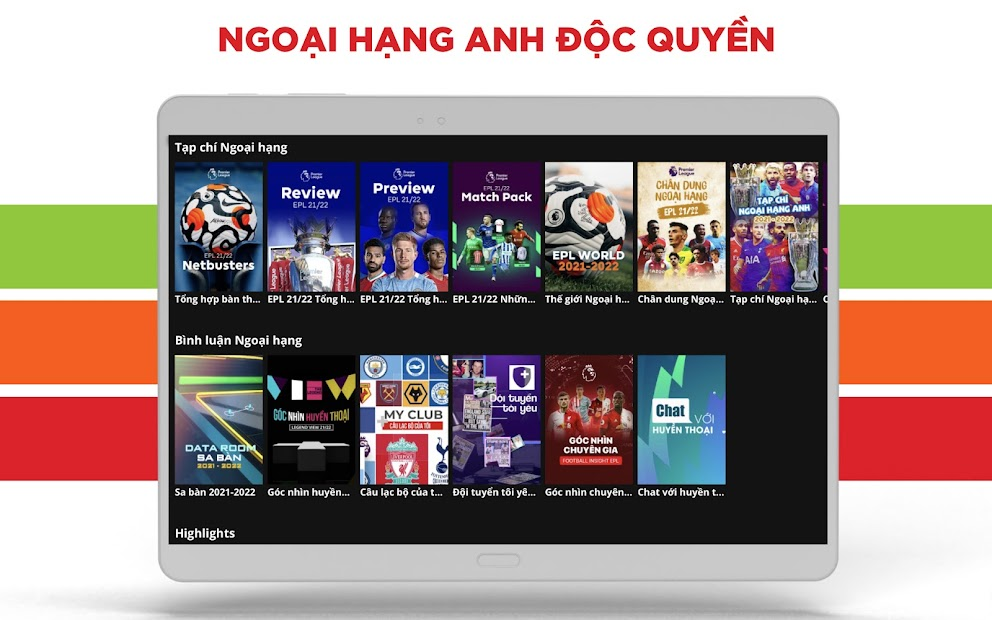 Screenshots Tải K+: Ứng dụng xem TV và VOD