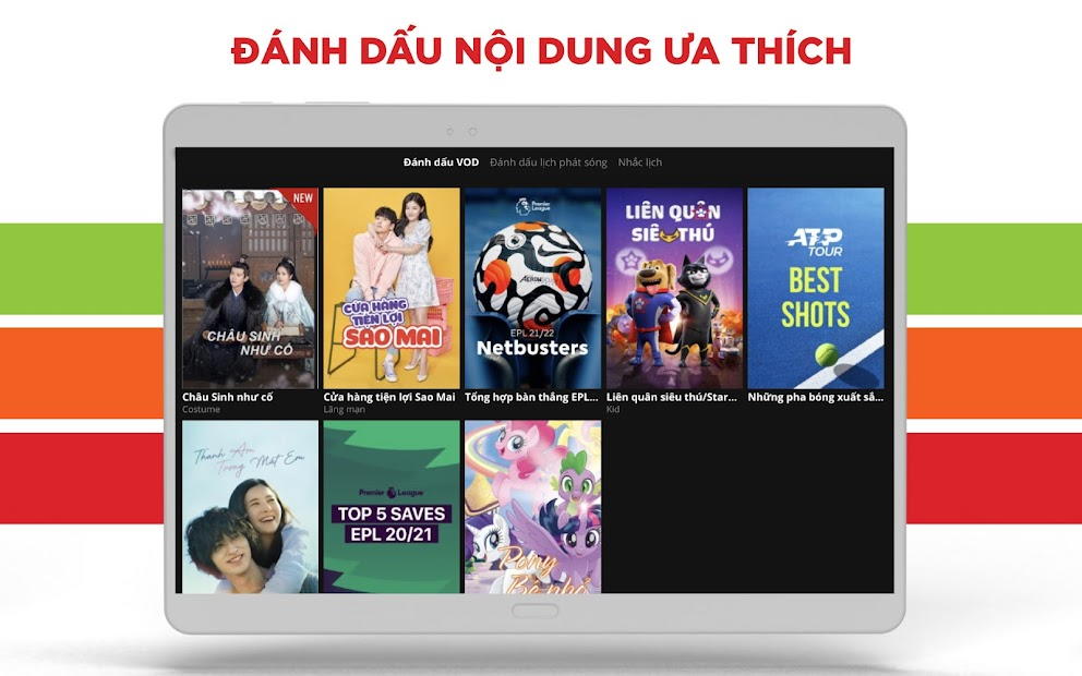 Screenshots Tải K+: Ứng dụng xem TV và VOD