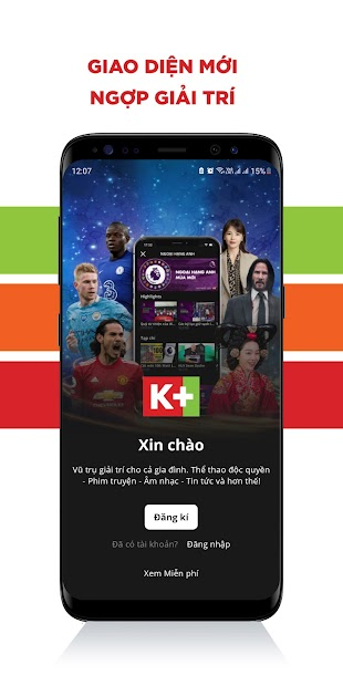Screenshots Tải K+: Ứng dụng xem TV và VOD