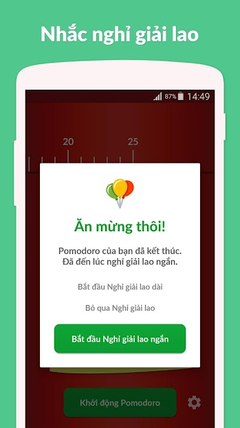 Screenshots Pomodoro Timer Lite - Đồng hồ Pomodoro tập trung làm việc