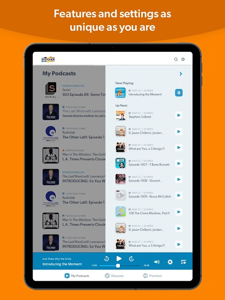 Screenshots Stitcher: Ứng dụng nghe Podcast miễn phí cập nhật tin tức mới nhất
