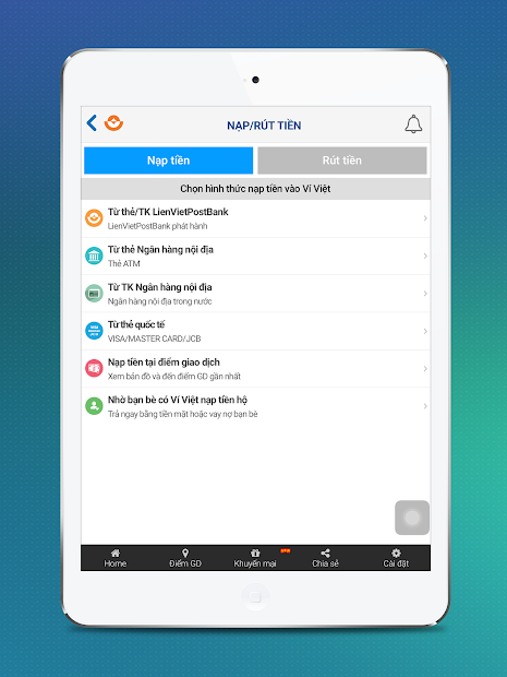 Screenshots Ví Việt: Chuyển tiền nhanh chóng, thanh toán tiện lợi
