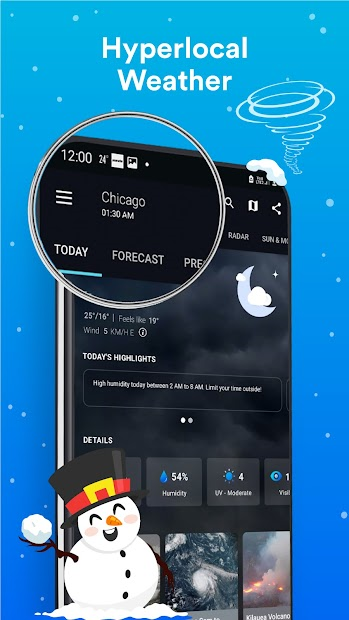 Screenshots 1Weather - Ứng dụng dự báo thời tiết, lượng mưa, nhiệt độ