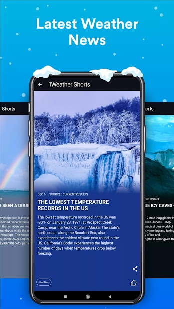 Screenshots 1Weather - Ứng dụng dự báo thời tiết, lượng mưa, nhiệt độ