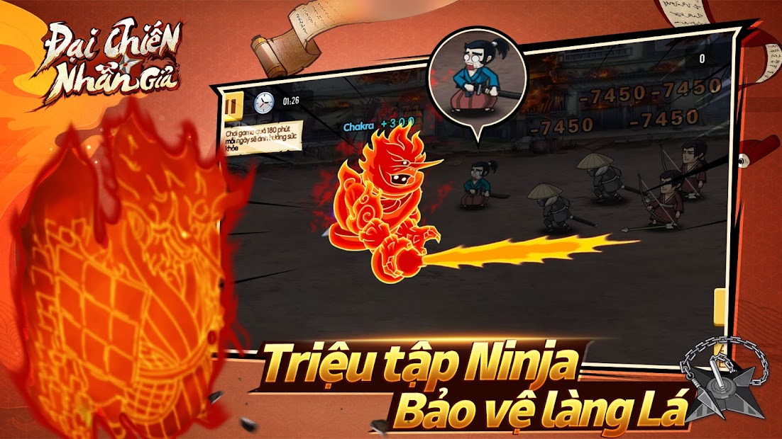 Chụp màn hình Đại Chiến Ninja | Game nhập vai 2D cổ điển dành cho tướng
