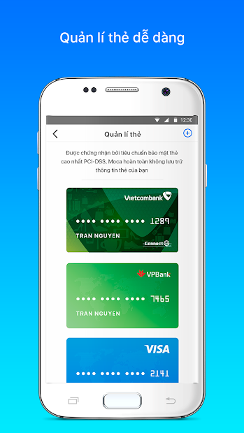 Screenshots Tải Moca - Ứng dụng thanh toán tiện lợi