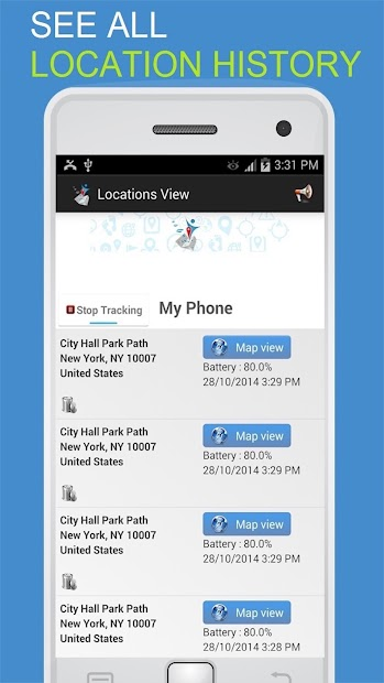 Screenshots OneLocator GPS - Ứng dụng theo dõi điện thoại theo số