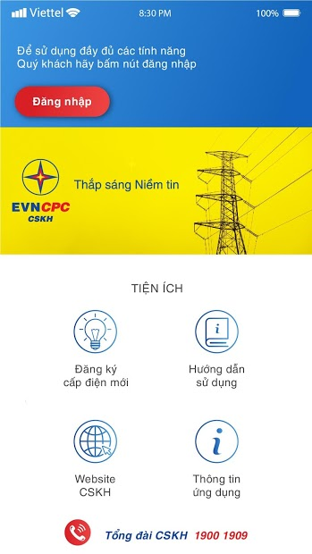 Screenshots EVNCPC CSKH: Ứng dụng theo dõi, tra cứu hoá đơn điện miền Trung
