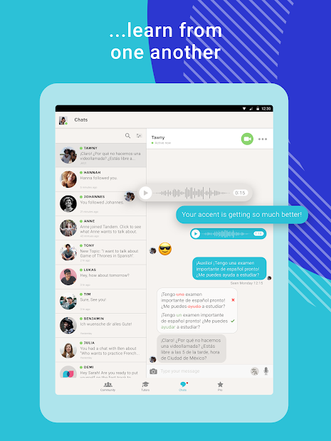 Screenshots Tandem - Thông thạo mọi ngôn ngữ với người nước ngoài