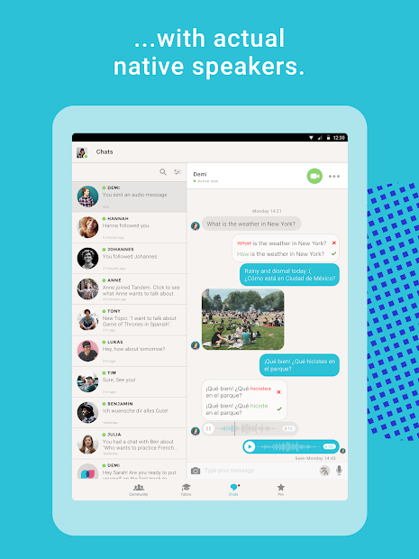 Screenshots Tandem - Thông thạo mọi ngôn ngữ với người nước ngoài