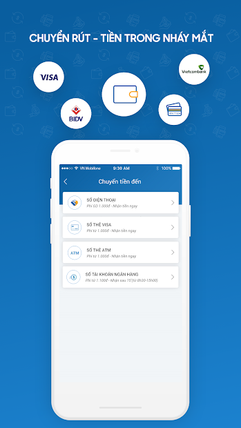 Screenshots Vimo: Ví điện tử thanh toán trực tuyến, chuyển/nhận/rút tiền nhanh chóng, an toàn