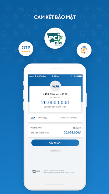 Screenshots Vimo: Ví điện tử thanh toán trực tuyến, chuyển/nhận/rút tiền nhanh chóng, an toàn