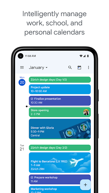 Screenshots Google Calendar - Ứng dụng xem lịch và tạo sự kiện thông minh