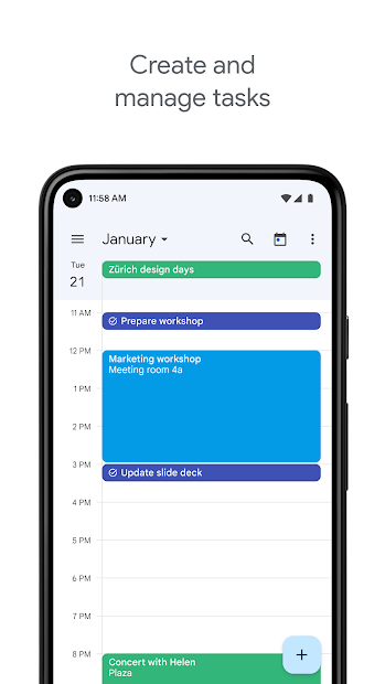 Screenshots Google Calendar - Ứng dụng xem lịch và tạo sự kiện thông minh