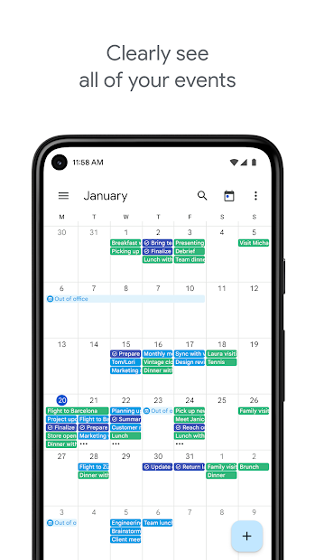 Screenshots Google Calendar - Ứng dụng xem lịch và tạo sự kiện thông minh