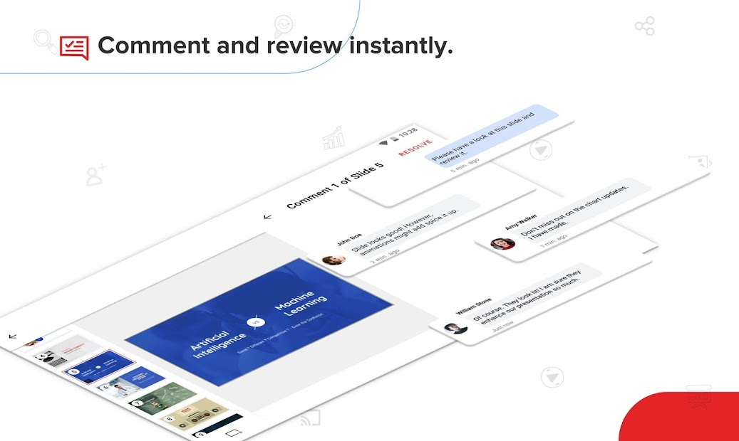 Screenshots Zoho Show - Công cụ tạo slide thuyết trình đa năng trên website, Android, iOS, Smart TV