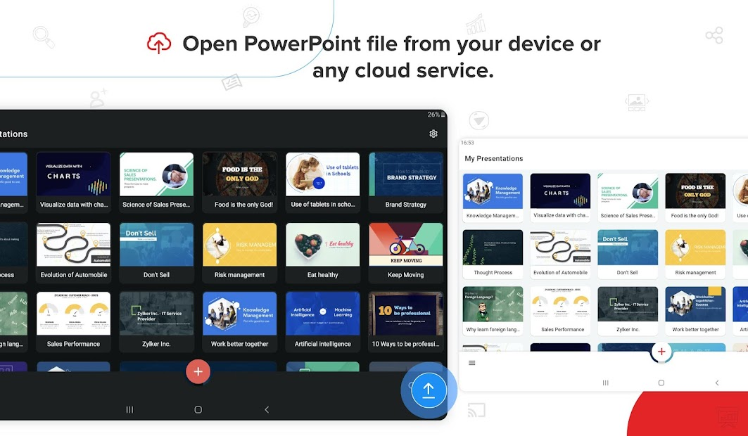 Screenshots Zoho Show - Công cụ tạo slide thuyết trình đa năng trên website, Android, iOS, Smart TV