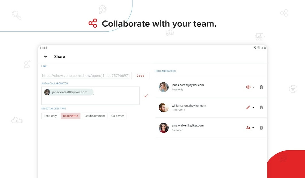 Screenshots Zoho Show - Công cụ tạo slide thuyết trình đa năng trên website, Android, iOS, Smart TV