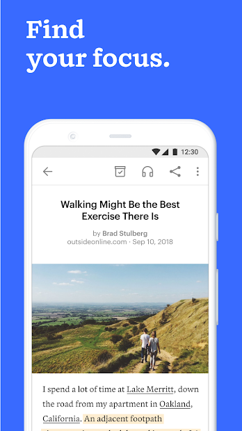 Screenshots Pocket - Đọc báo theo cách riêng của bạn
