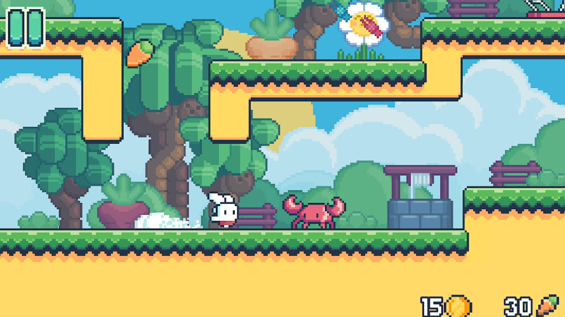 Screenshots Yeah Bunny 2 - Giải cứu đàn gà con | Game pixel đi cảnh thú vị