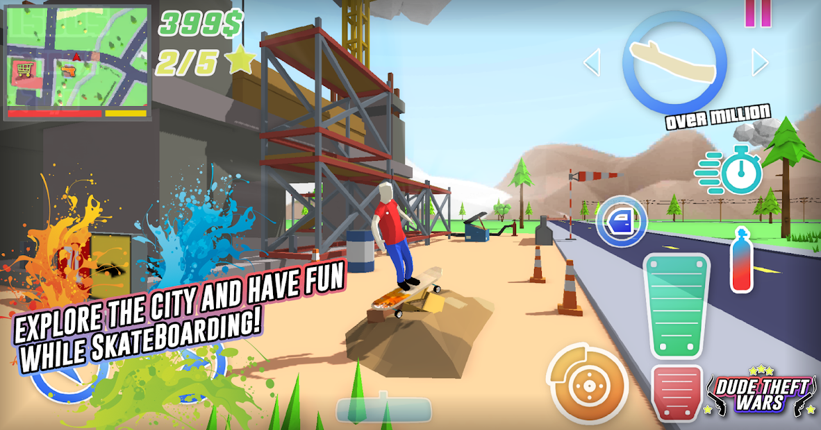 Screenshots Dude Theft Wars - Game bạo loạn đường phố phiên bản vui nhộn
