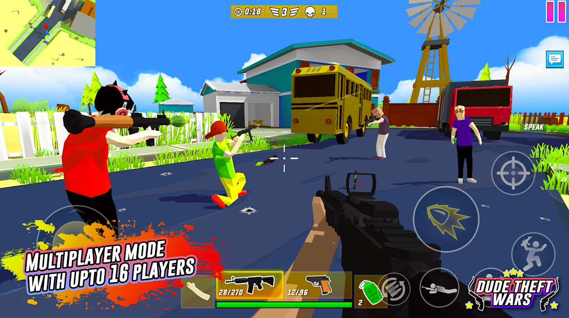 Screenshots Dude Theft Wars - Game bạo loạn đường phố phiên bản vui nhộn