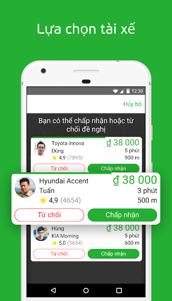 Screenshots inDriver: Ứng dụng book xe ôm công nghệ