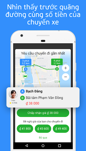 Screenshots inDriver: Ứng dụng book xe ôm công nghệ