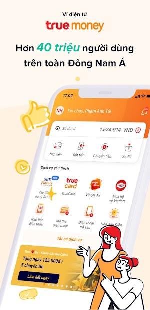 Screenshots Ví điện tử TrueMoney - Thanh toán nhanh chóng, an toàn, tiện lợi