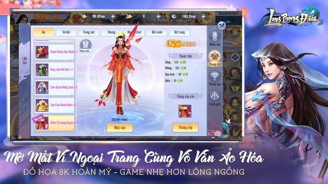 Screenshots Long Phụng Đấu VTC Mobile - Game nhập vai tiên hiệp