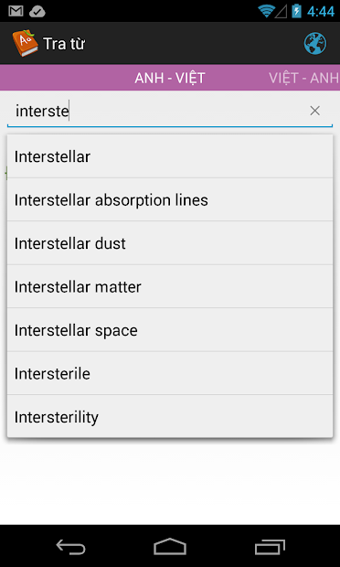 Screenshots Tra tu Soha - Tra từ điển ngôn ngữ mọi lúc mọi nơi