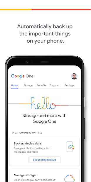 Screenshots Google One - Công cụ quản lý dung lượng lưu trữ của Google