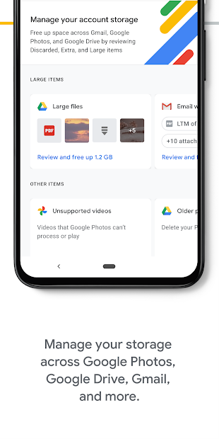 Screenshots Google One - Công cụ quản lý dung lượng lưu trữ của Google