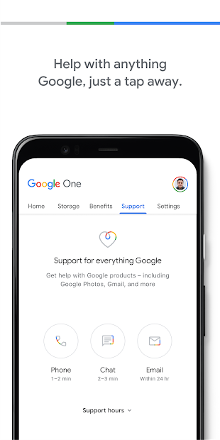 Screenshots Google One - Công cụ quản lý dung lượng lưu trữ của Google