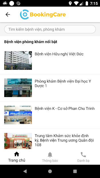 Screenshots BookingCare: Ứng dụng đặt lịch khám bệnh online