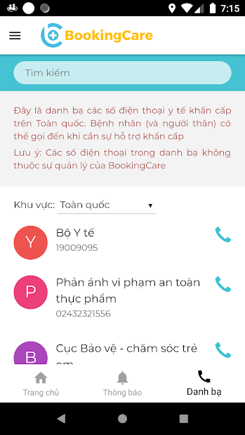 Screenshots BookingCare: Ứng dụng đặt lịch khám bệnh online