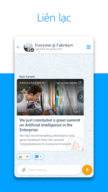 Screenshots Microsoft Kaizala: Ứng dụng hỗ trợ công việc mọi lúc, mọi nơi